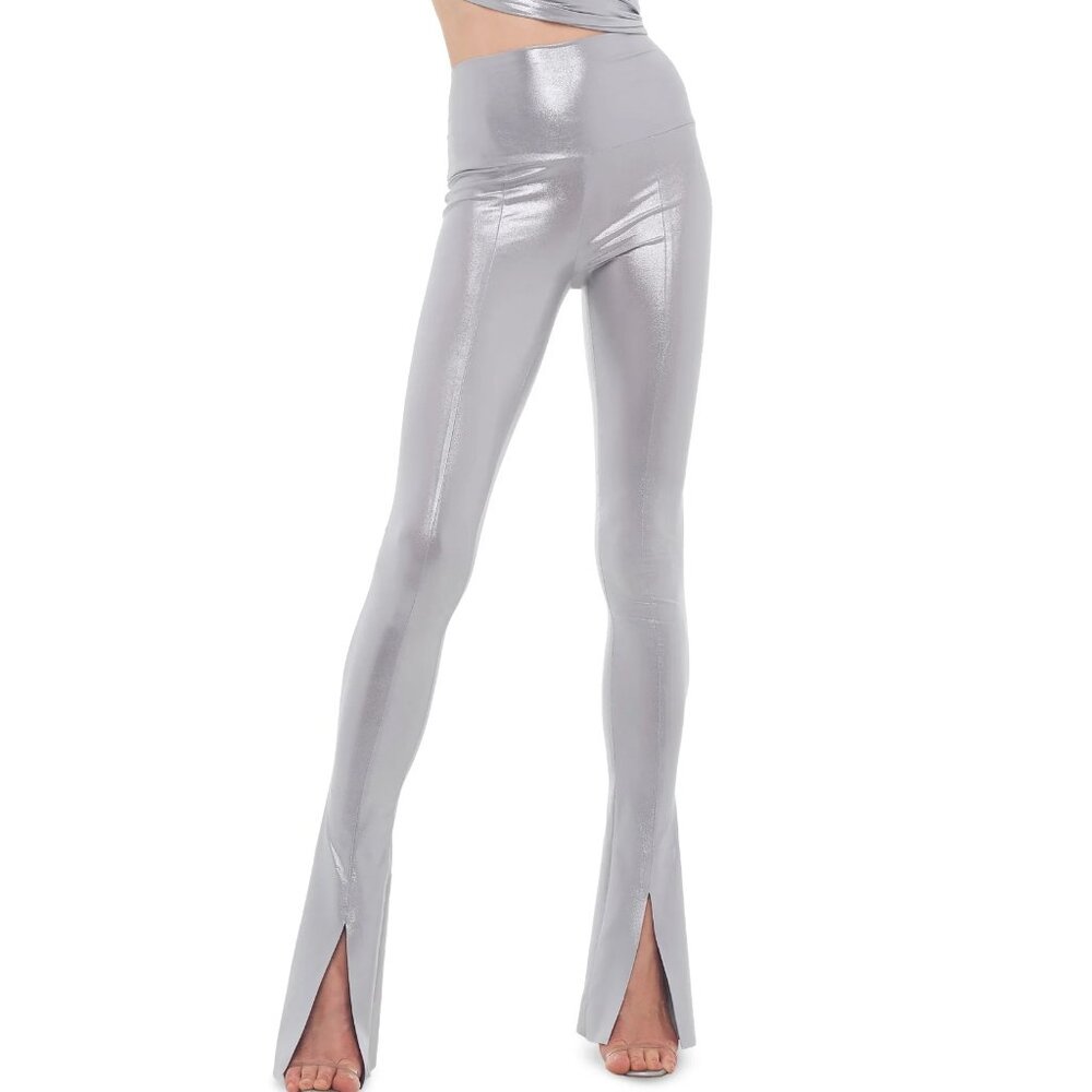 Norma Kamali Silver Spat Legging, S